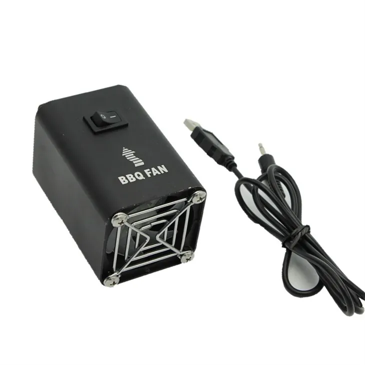 Nový design elektrický čtvercový grilovací vzduchový ventilátor 5V BBQ Fire Starter Fan Air Blower Tool s USB linkou FD315A(S)